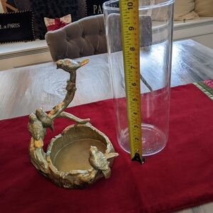 Vintage song bird vase/candle holder